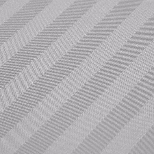 Close-up of Light Grey fabric with subtle striped pattern for bedding set.